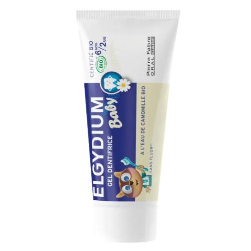 Elgydium Gel Toothpaste Baby 6-48m Βιολογική Οδοντόκρεμα με Χαμομήλι για Απαλό Καθαρισμό των Δοντιών του Μωρού 30ml